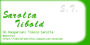 sarolta tibold business card